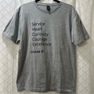 (SOLD) FREE W THE NEXT ORDER - Chase Bank Uniform 5 Values Medium T-Shirt